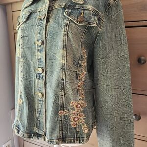 Vintage MCRD Michael R. Dan 1962 Embroiderd Denim Jacket Size Xl